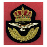 Royal Air Force Of Oman Cap Badge SOAF Handmade With Gold BullionWire Cap Badge